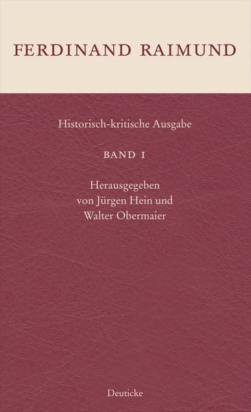 Produktbild: Historisch-kritische Ausgabe Band 1