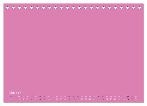 Produktbild: Bastelkalender - Pink (Tischkalender 2027 DIN A5 quer), CALVENDO Monatskalender