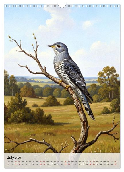 Produktbild: Birds of Europe in Old Paintings (Wall Calendar 2027 DIN A3 portrait), CALVENDO 12 Month Wall Calendar