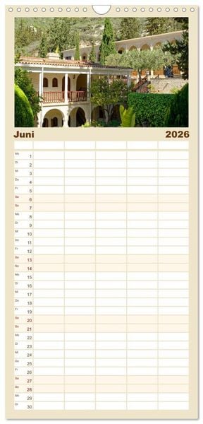 Produktbild: Familienplaner 2026 - Zauberhaftes Zypern mit 5 Spalten (Wandkalender, 21 x 45 cm) CALVENDO