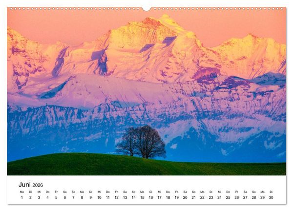Produktbild: Wunderwelt Schweiz (Wandkalender 2026 DIN A2 quer), CALVENDO Monatskalender