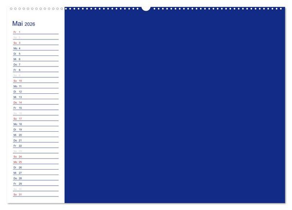 Produktbild: Farbiger Bastelkalender (Wandkalender 2026 DIN A2 quer), CALVENDO Monatskalender