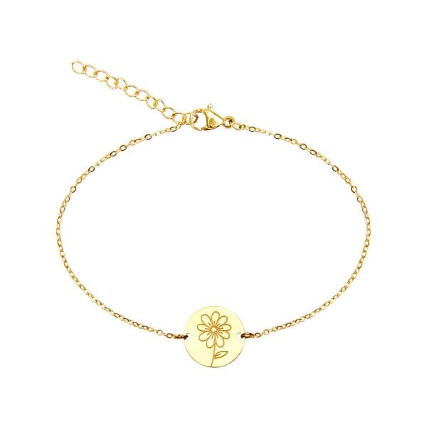 Produktbild: Armband - "Your Flower" vergoldet - G&auml;nsebl&uuml;mchen