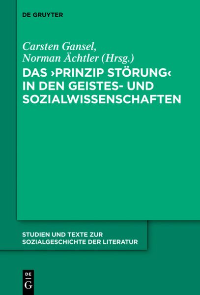 Produktbild: Das 'Prinzip St&ouml;rung' in den Geistes- und Sozialwissenschaften
