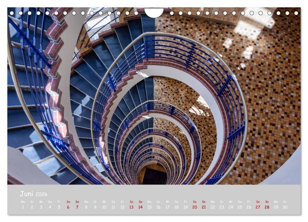 Produktbild: Hamburger Treppenspiralen (Wandkalender 2026 DIN A4 quer), CALVENDO Monatskalender
