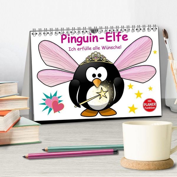 Produktbild: Pinguin-Elfe (Tischkalender 2026 DIN A5 quer), CALVENDO Monatskalender