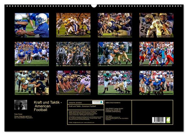 Produktbild: Kraft und Taktik - American Football (Wandkalender 2026 DIN A2 quer), CALVENDO Monatskalender