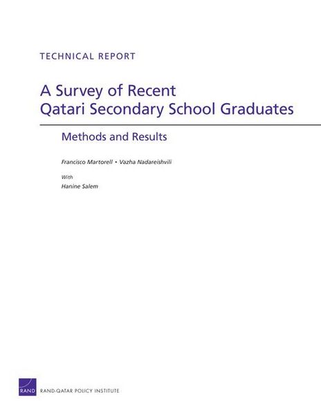 Produktbild: A Survey of Recent Qatari Secondary School Graduates: Methods and Results