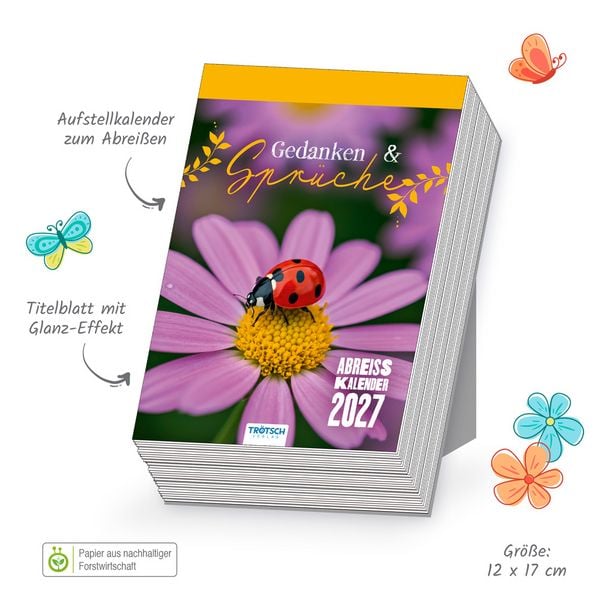 Produktbild: TR&Ouml;TSCH - Abrei&szlig;kalender Gedanken und Spr&uuml;che 2027