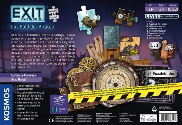KOSMOS - EXIT® - Das Spiel + Puzzle - Das Gold der Piraten