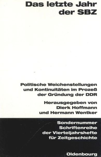Produktbild: Das letzte Jahr der SBZ