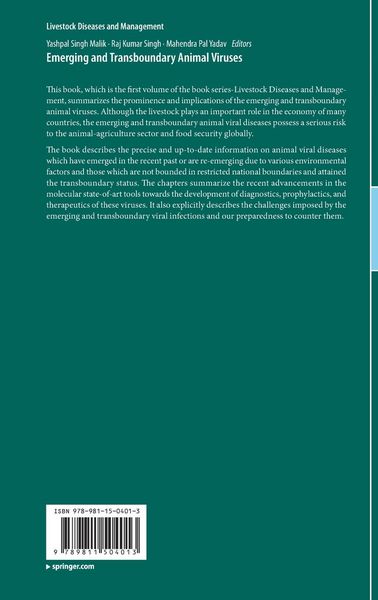 Produktbild: Emerging and Transboundary Animal Viruses