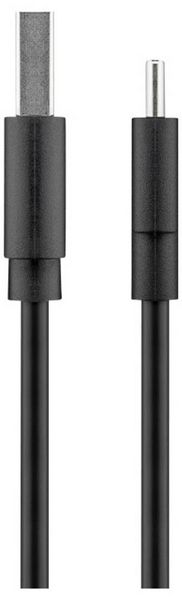 Produktbild: Goobay USB-Kabel USB 2.0 USB-C&reg; Stecker, USB-A Stecker 1.00 m Schwarz animierter Ladevorgang 45735