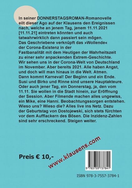 Produktbild: Donnerstagsroman [11.11.21]