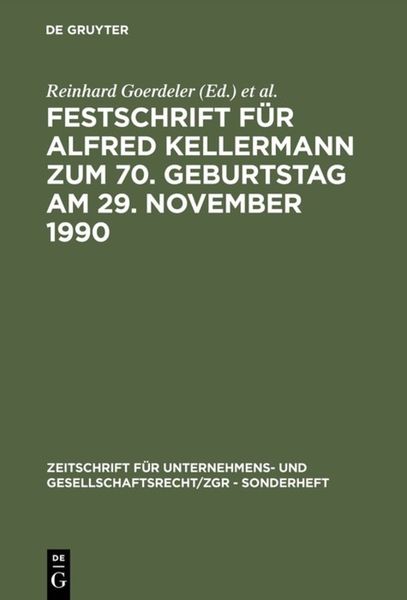 Produktbild: Festschrift f&uuml;r Alfred Kellermann zum 70. Geburtstag am 29. November 1990