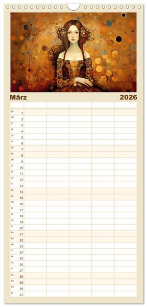 Produktbild: Familienplaner 2026 - Malertausch mit 5 Spalten (Wandkalender, 21 x 45 cm) CALVENDO