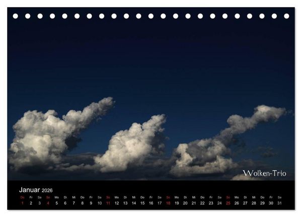 Produktbild: Wolken-Kunstwerke (Tischkalender 2026 DIN A5 quer), CALVENDO Monatskalender
