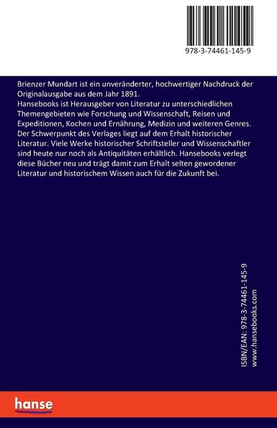 Produktbild: Brienzer Mundart