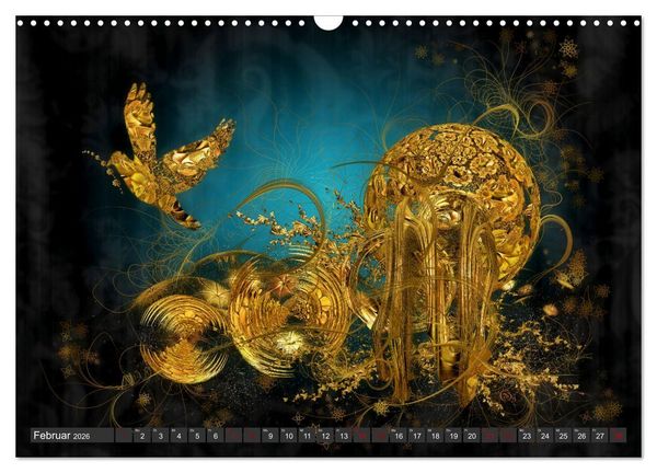 Produktbild: Fraktale Fantasiewelten (Wandkalender 2026 DIN A3 quer), CALVENDO Monatskalender