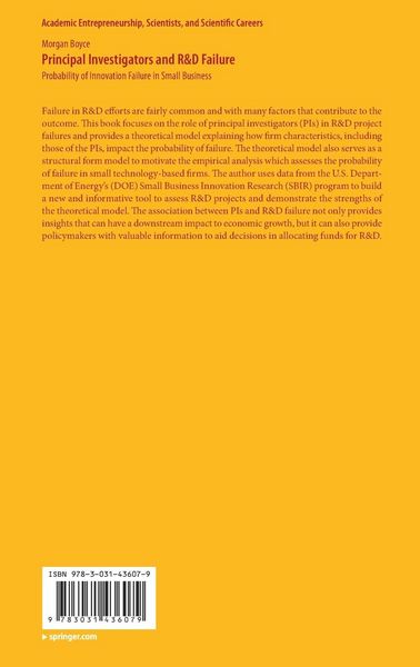 Produktbild: Principal Investigators and R&D Failure