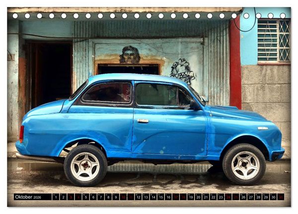 Produktbild: SKODA HITS - Oldtimer der CSSR in Kuba (Tischkalender 2026 DIN A5 quer), CALVENDO Monatskalender