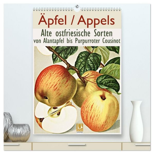 Produktbild: &Auml;pfel/Appels. Alte ostfriesische Sorten (hochwertiger Premium Wandkalender 2026 DIN A2 hoch), Kunstdruck in Hochglanz