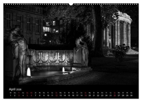 Produktbild: Stuttgart bei Nacht (hochwertiger Premium Wandkalender 2026 DIN A2 quer), Kunstdruck in Hochglanz