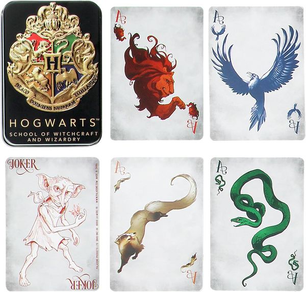 Produktbild: Hogwarts Playing Cards in a Tin Black