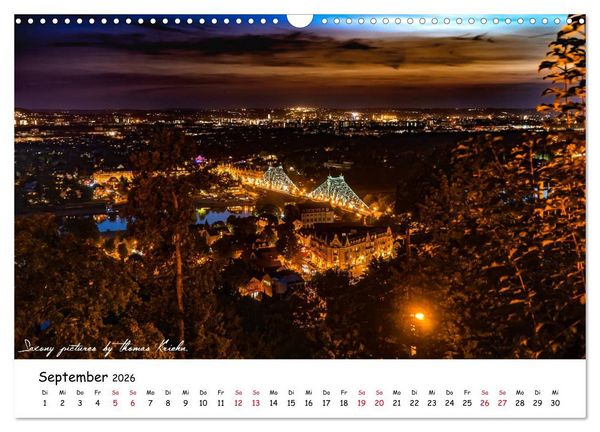 Produktbild: Dresden 2026 - Saxony Pictures by Thomas Kriehn (Wandkalender 2026 DIN A3 quer), CALVENDO Monatskalender