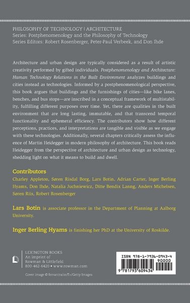 Produktbild: Postphenomenology and Architecture