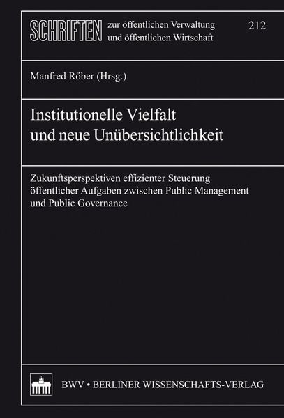 Produktbild: Institutionelle Vielfalt und neue &Uuml;bersichtlichkeit