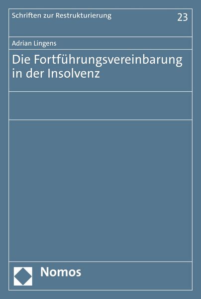 Produktbild: Die Fortf&uuml;hrungsvereinbarung in der Insolvenz