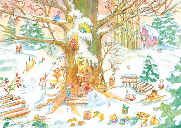 Produktbild: Adventskalender mit 24 T&uuml;rchen