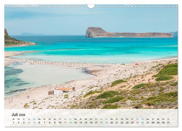 Produktbild: Kreta - Die sch&ouml;nsten Str&auml;nde (Wandkalender 2026 DIN A3 quer), CALVENDO Monatskalender