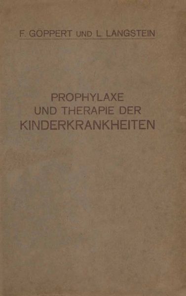 Produktbild: Prophylaxe und Therapie der Kinderkrankheiten
