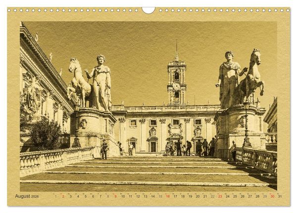 Produktbild: Rom-Ein Kalender im Zeitungsstil (Wandkalender 2026 DIN A3 quer), CALVENDO Monatskalender