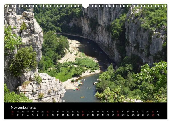 Produktbild: Ard&egrave;che &middot; Wandergebirge und Kajakschluchten in S&uuml;dfrankreich (Wandkalender 2026 DIN A3 quer), CALVENDO Monatskalender