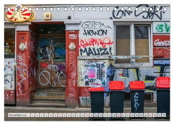 Produktbild: Buntes Hamburg (Tischkalender 2027 DIN A5 quer), CALVENDO Monatskalender