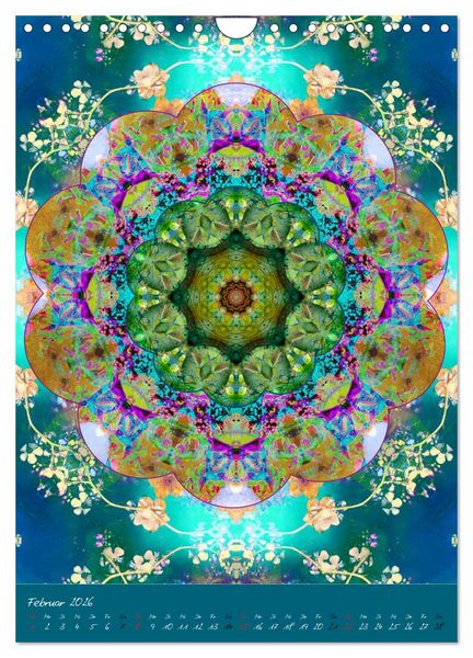 Produktbild: FLORALE MANDALAS (Wandkalender 2026 DIN A4 hoch), CALVENDO Monatskalender
