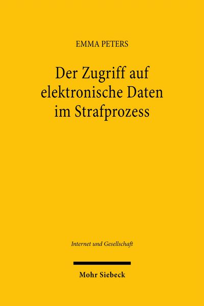Produktbild: Der Zugriff auf elektronische Daten im Strafprozess