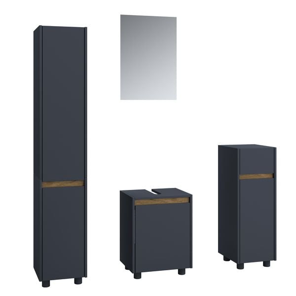 Produktbild: 4-tlg. Badm&ouml;bel Set Komplett Badschrank Cosila M