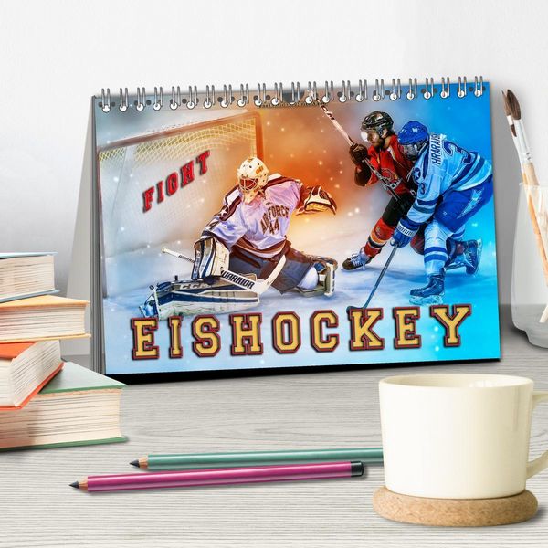 Produktbild: Eishockey - Fight (Tischkalender 2026 DIN A5 quer), CALVENDO Monatskalender