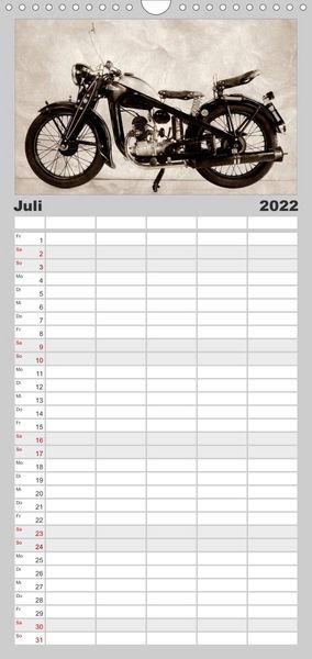 Produktbild: Familienplaner Motorrad Oldtimer aus &Ouml;sterreich (Wandkalender 2022 , 21 cm x 45 cm, hoch)
