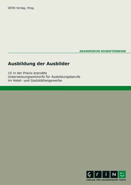 Produktbild: 10 praxiserprobte Unterweisungen f&uuml;r die Ausbildungsberufe im Hotel- und Gastst&auml;ttengewerbe