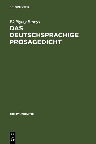 Produktbild: Das deutschsprachige Prosagedicht