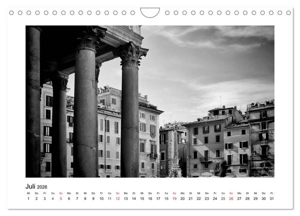 Produktbild: ROM Monochrom (Wandkalender 2026 DIN A4 quer), CALVENDO Monatskalender