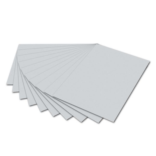 Produktbild: folia Tonzeichenpapier 130g/m&sup2; hellgrau DIN A4 100 Blatt