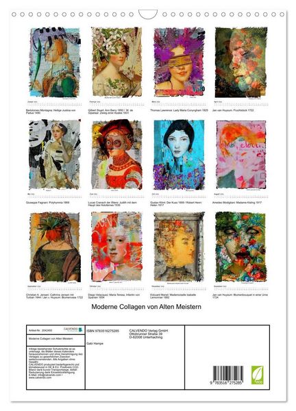 Produktbild: Moderne Collagen von Alten Meistern (Wandkalender 2026 DIN A3 hoch), CALVENDO Monatskalender