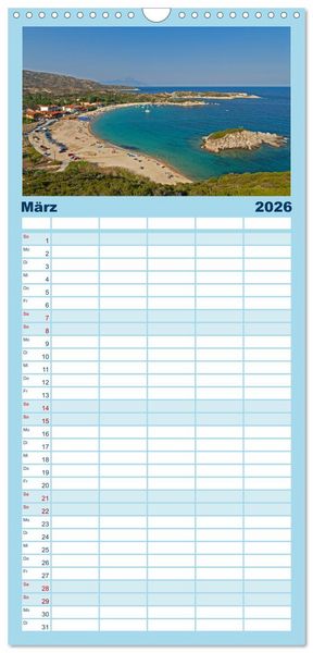 Produktbild: Familienplaner 2026 - Chalkidiki - Urlaubsparadies in Nordgriechenland mit 5 Spalten (Wandkalender, 21 x 45 cm) CALVENDO