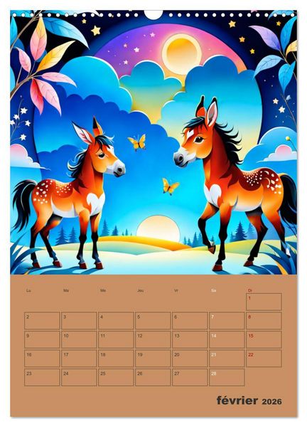 Produktbild: Les fables illustr&eacute;es (Calendrier mural 2026 DIN A3 horizontal), CALVENDO calendrier mensuel